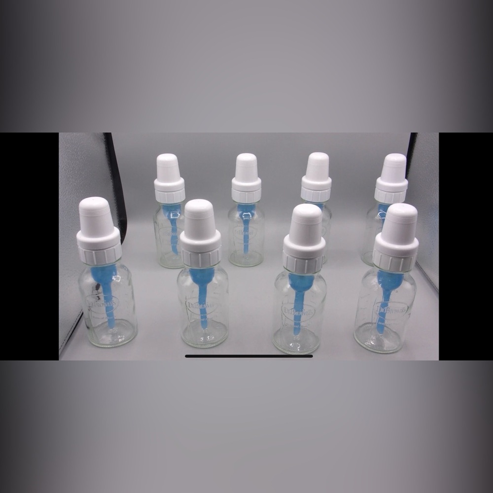 Set of 8 - Dr. Brown’s Original Glass Bottles, 4oz, with Silicone Sleeves